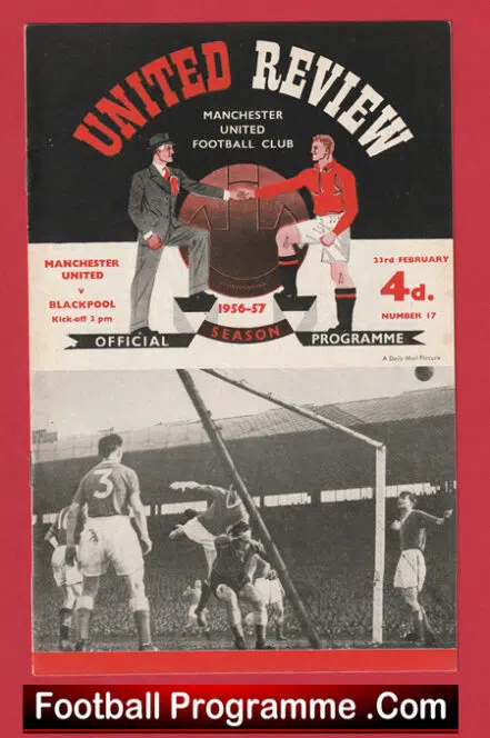Manchester United v Blackpool 1957 – Man Utd 50s