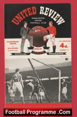 Manchester United v Blackpool 1957 – Man Utd 50s