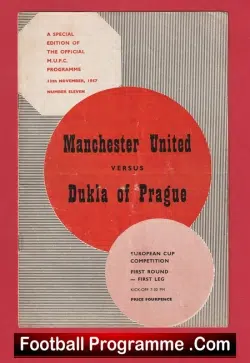 Manchester United v Dukla Prague 1957 – European Cup Man Utd