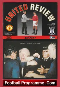 Manchester United v Everton 1994 – Sir Matt Busby Memorial Programme