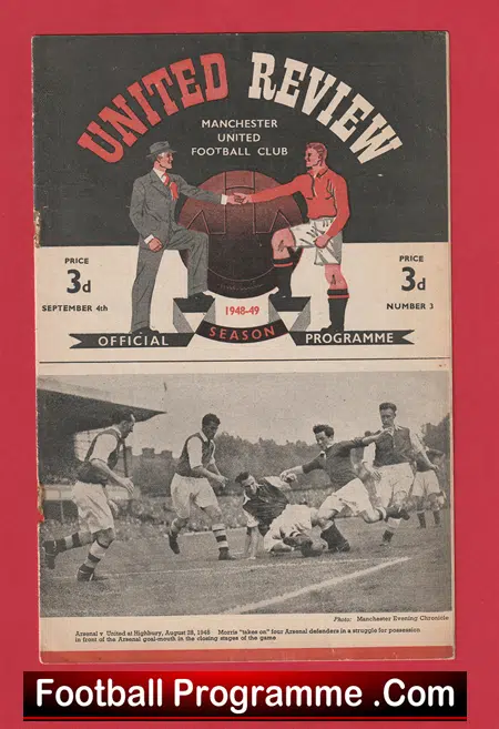 Manchester United v Huddersfield Town 1948 - Man Utd 1940s - Image 2