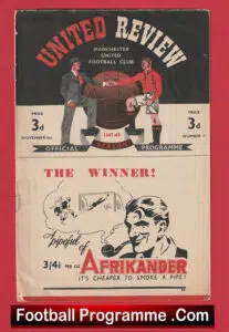 Manchester United v Huddersfield Town 1947 – 1940’s Man Utd