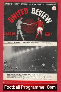 Manchester United v Liverpool 1966 – Man United