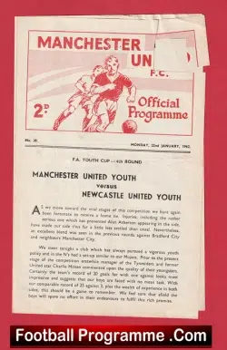 Manchester United v Newcastle United 1962 – FA Youth Cup Match