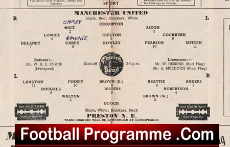 Manchester United v Preston 1949 - Man Utd 1940s - Image 3