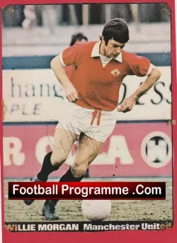 Manchester United Willie Morgan Autograph Signed Man Utd