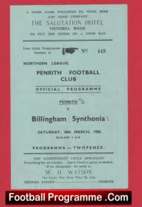 Penrith v Billingham Synthonia 1950 – Northern League