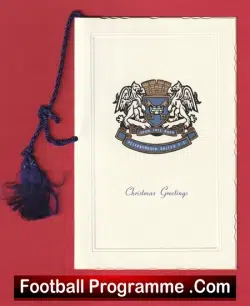 Peterborough United Football Club Christmas Card Circa 1950s