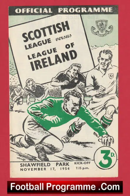 Scotland League v League Of Ireland 1954 – Higgins Glasgow Celtic