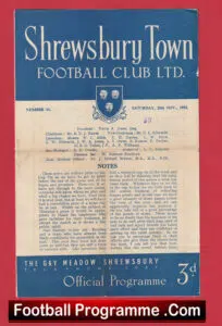 Shrewsbury Town v Reading 1952 – 1950s