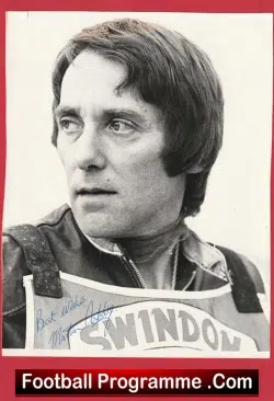 Swindon Robins Speedway Martin Ashby Signed Photograph 1960s