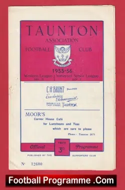 Taunton v Frome Town 1956 – Reserves Match
