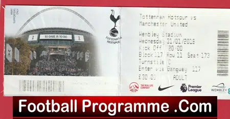 Tottenham Hotspur v Manchester United 2018 - Match Day Ticket - Image 2