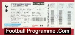Tottenham Hotspur v Manchester United 2016 – Football Ticket