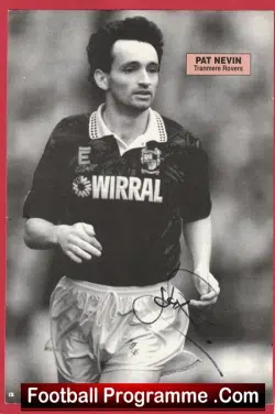 Tranmere Rovers Pat Nevin Signed Autographed Picture