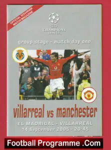 Villarreal v Manchester United 2005 – Pirate Football Programme