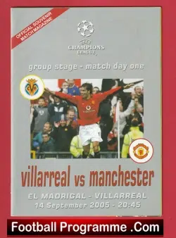 Villarreal v Manchester United 2005 – Pirate Football Programme