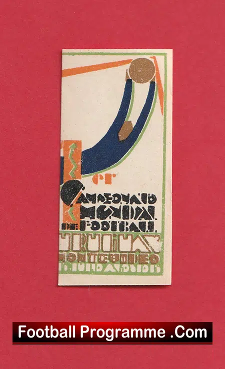 World Cup 1930 Souvenir Medal + Vignette + Original Paper Sleeve 1930s - Image 4