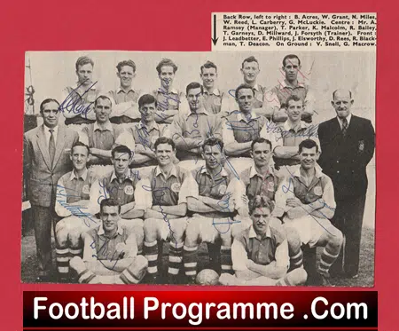 Bolton Wanderers Football Club Multi Autographed Team Picture 1950s - Image 2