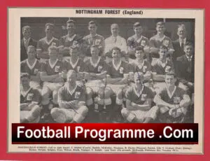 Nottingham Forest Football Club Multi Autographed Team Picture 1950s