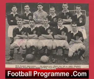 Scotland Football Team Multi Autographed Team Picture 1950s