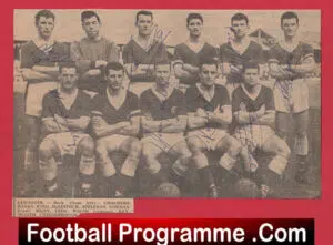 Leicester City Football Club Multi Autographed Team Picture 1950s