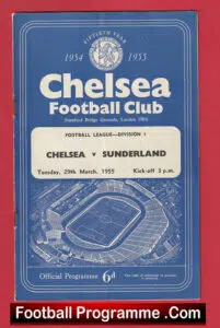 Chelsea v Sunderland 1955 – League Champions Season 54/55