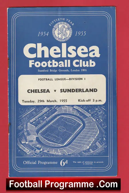 Chelsea v Sunderland 1955 - League Champions Season 54/55 - Image 2