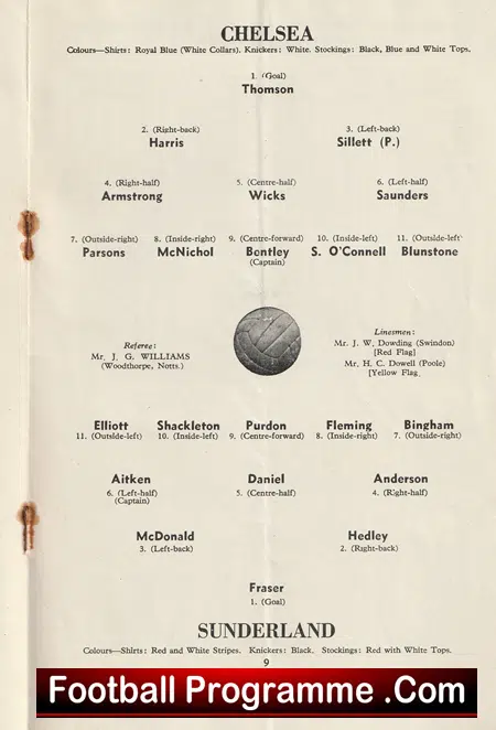 Chelsea v Sunderland 1955 - League Champions Season 54/55 - Image 3