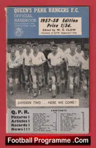 Queens Park Rangers Official Handbook – Multi Signed Autographed 1957 1958