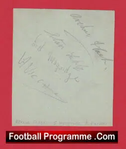 West Ham Speedway Cliff Watson Signed Sheet – plus others 1960s