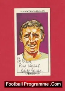 Tottenham Hotspur Cliff Jones Autographed Signed Football Card Picture