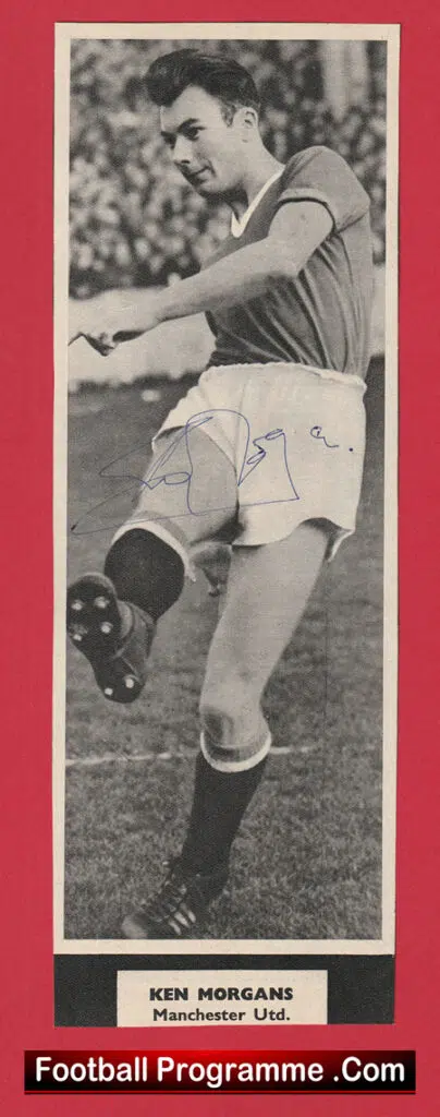Manchester United Kenny Morgans Autographed Picture Man Utd 1956 – 1961