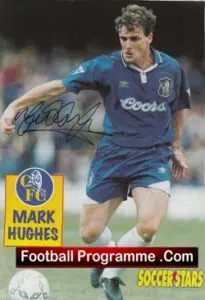 Manchester United Mark Hughes Signed Picture Man Utd Soccer Stars