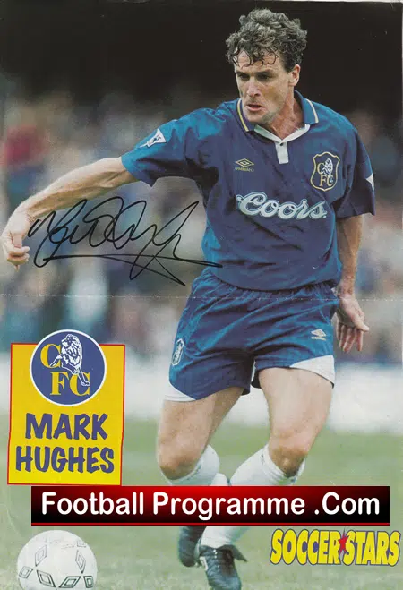Manchester United Mark Hughes Signed Picture Man Utd Soccer Stars - Image 2