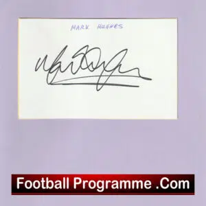 Manchester United Mark Hughes Signed Autograph Man Utd