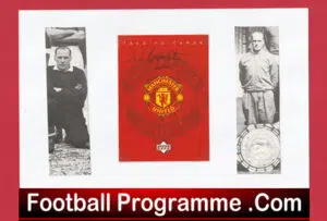 Manchester United Jack Crompton Autograph Signed Football Card Man Utd