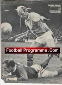 Manchester United Nobby Stiles Autograph Signed Picture Man Utd 66 World Cup Winner