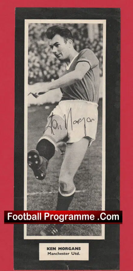 Manchester United Ken Morgans Autographed Picture Man Utd 1956 – 1961