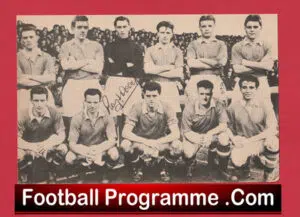 Manchester United Ray Wood Autographed Picture Man Utd 1949 – 1958