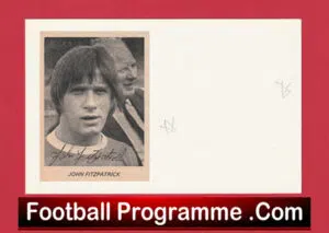Manchester United John Fitzpatrick Autograph Signed Man Utd 1970s