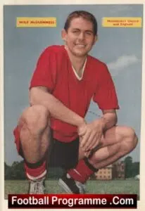 Manchester United Wilf McGuinness Autograph Signed Man United 50’s