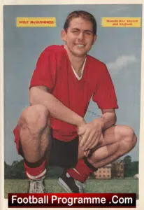 Manchester United Wilf McGuinness Autograph Signed Man United 50’s