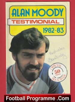 Alan Moody Testimonial Benefit Southend United 1982 – Autograph
