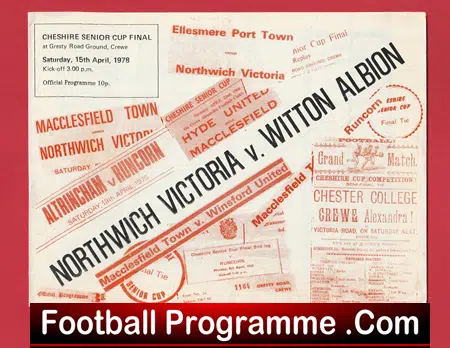 Northwich Victoria v Witton Albion 1978 - Cheshire Senior Cup Final at Crewe - Image 2