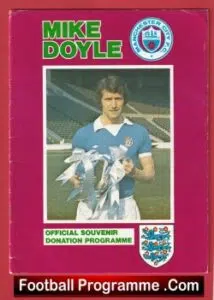 Mike Doyle Testimonial Benefit Match Man City 1978