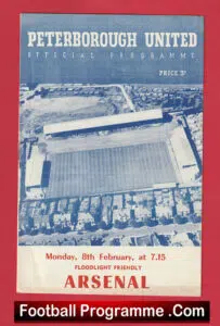Peterborough United v Arsenal 1960 – Floodlight Friendly Match
