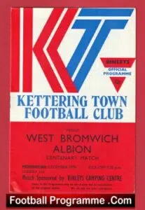 Kettering Town v WBA 1976 – Centenary Match Programme