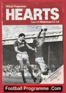 Heart Of Midlothian v Forfar Athletic 1978 – Multi Signed Autographed