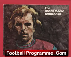 Bobby Moore Benefit Match Testimonial West Ham United 1970